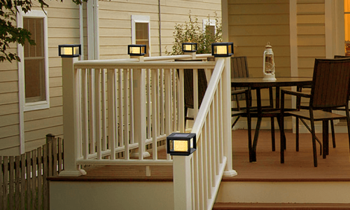 Mlambert 8 Pack Solar Post Lights Outdoor, Waterproof Fence Cap Lights for Deck, 4x4 6x6 Wooden Vinyl Outdoor Lights with Shinning Effect, Black-3