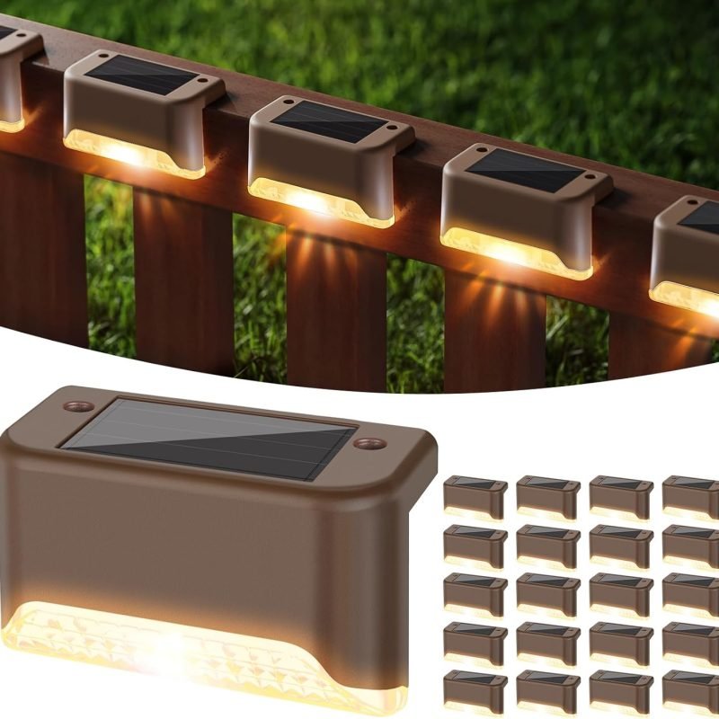 Solar fence lights